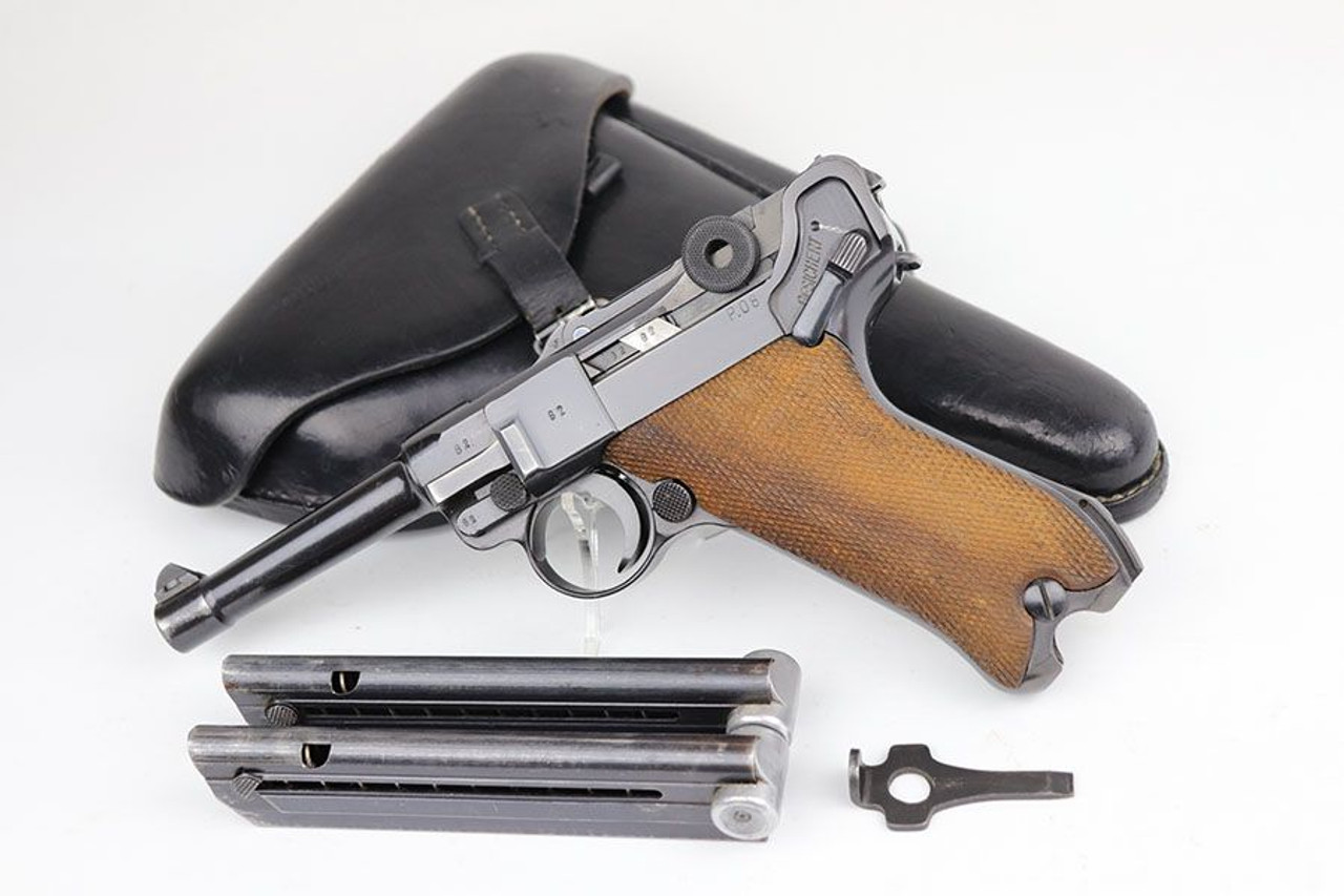 Fantastic 1941 Mauser Luger Rig - Two Matching Magazines - 1