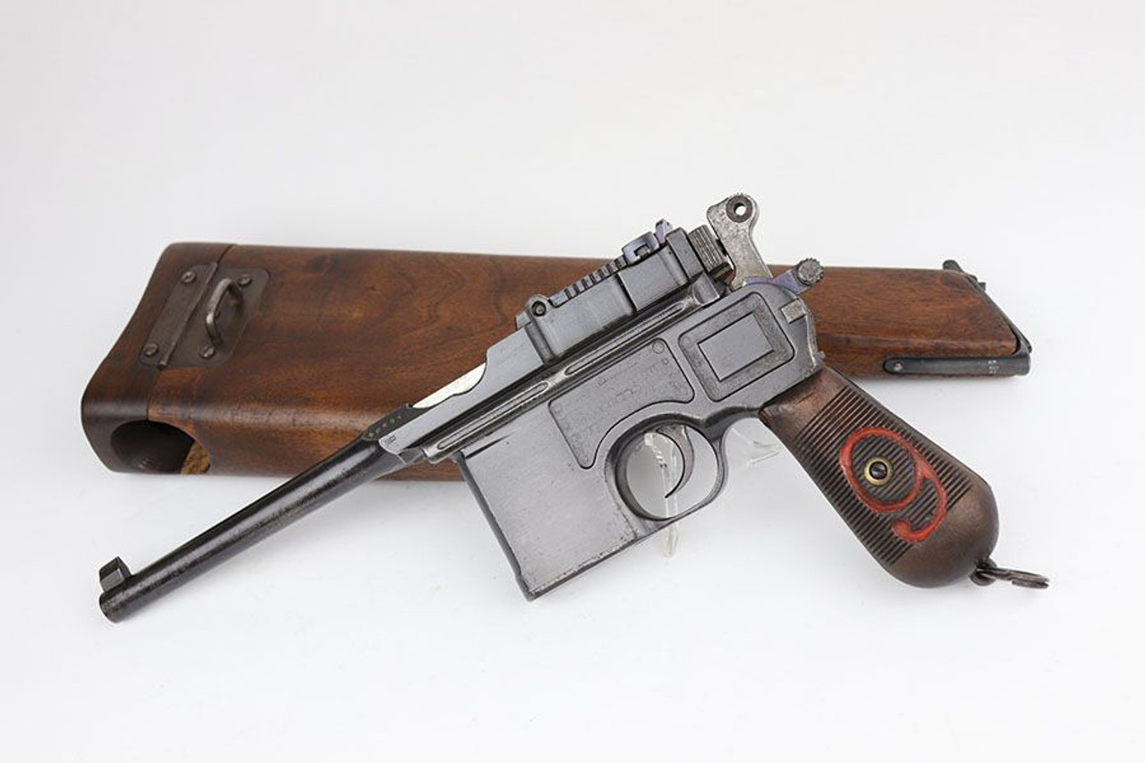 Red 9' Mauser C96 Rig - Matching Stock - 1