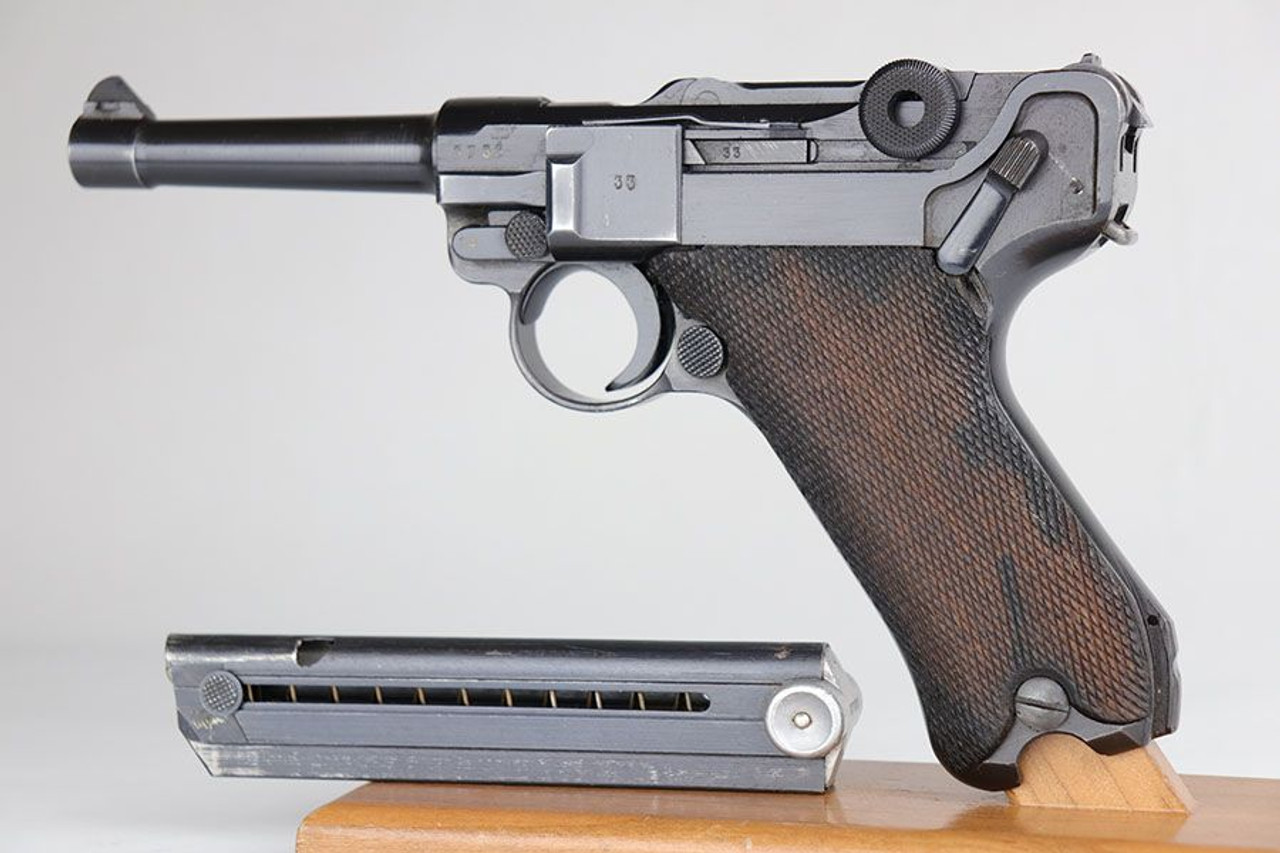 Rare, Excellent 1942 Police Mauser Luger - Matching Magazine - 1