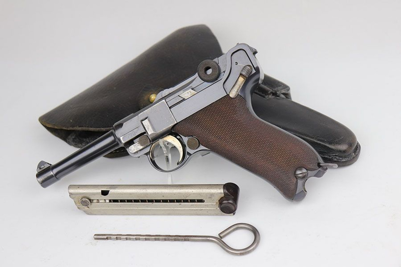 Rare Bulgarian 1908 DWM Luger Rig - Matching Magazine - 1