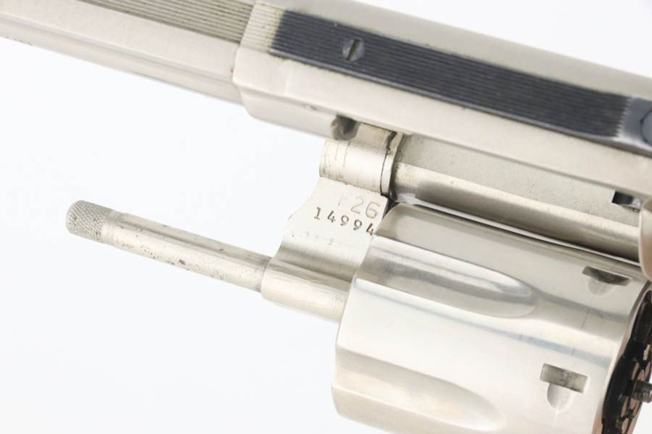 SOLD - Nickel 5 7/8" Smith & Wesson 19-4 Revolver - .357 Magnum