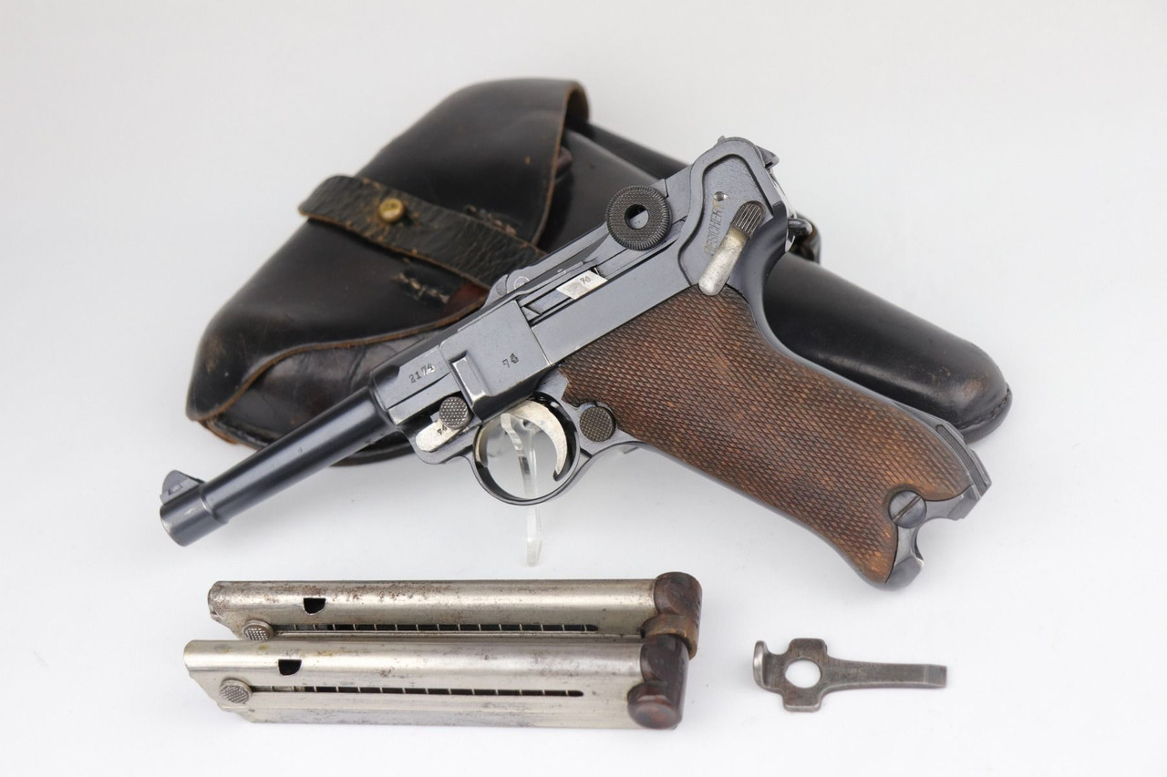 Police DWM Luger Rig - Two Matching Magazines - 1