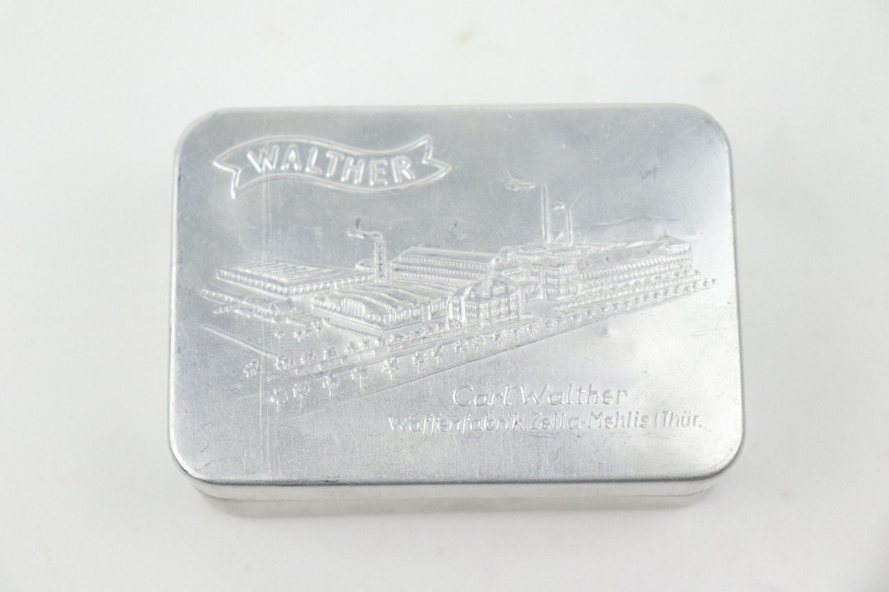 Early Walther Cleaning Tin - With Bottle and Rag - 1