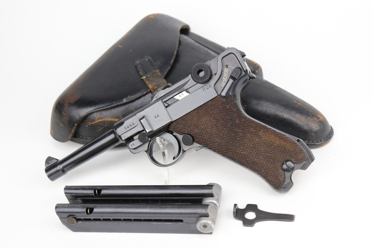 1941 Nazi Mauser Luger Rig - Two Matching Magazines - 1