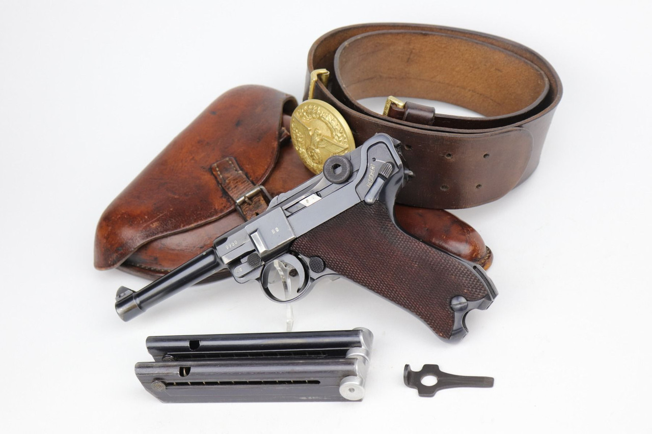 1940 Mauser Luger Rig With Party Leader Belt & Buckle - Capture Paper - 1