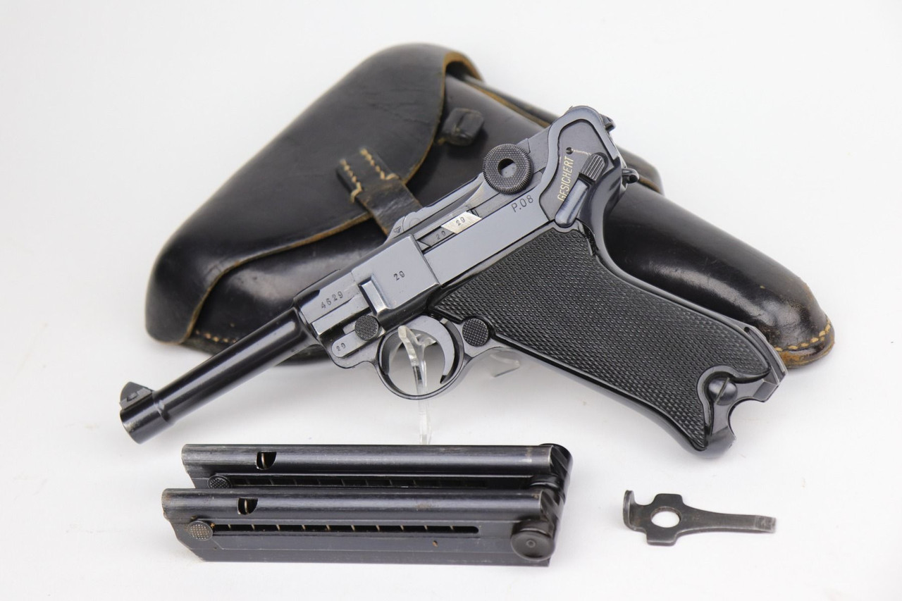 Minty Black Widow Nazi Mauser Luger Rig - 1