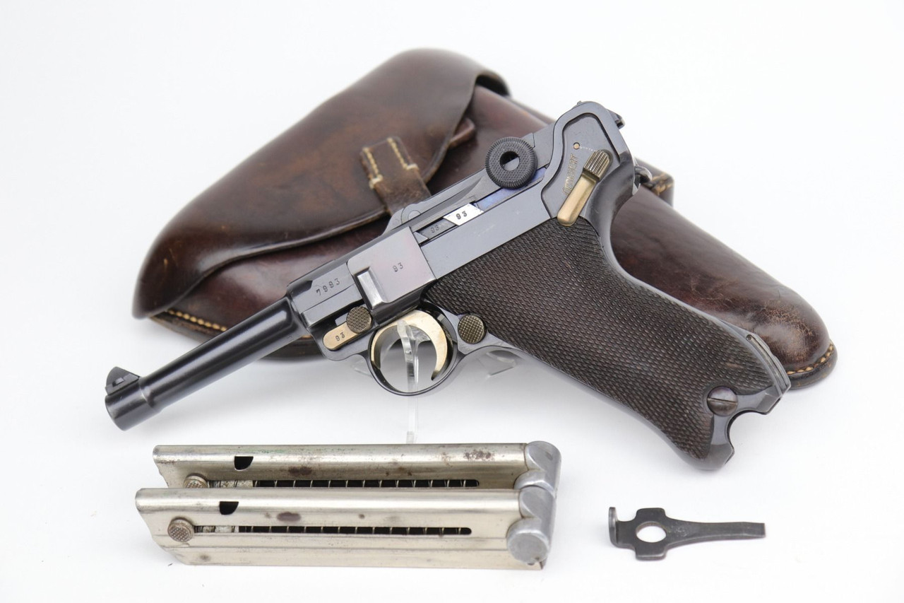 1936 Nazi Mauser Luger Rig - Two Matching Mags - 1