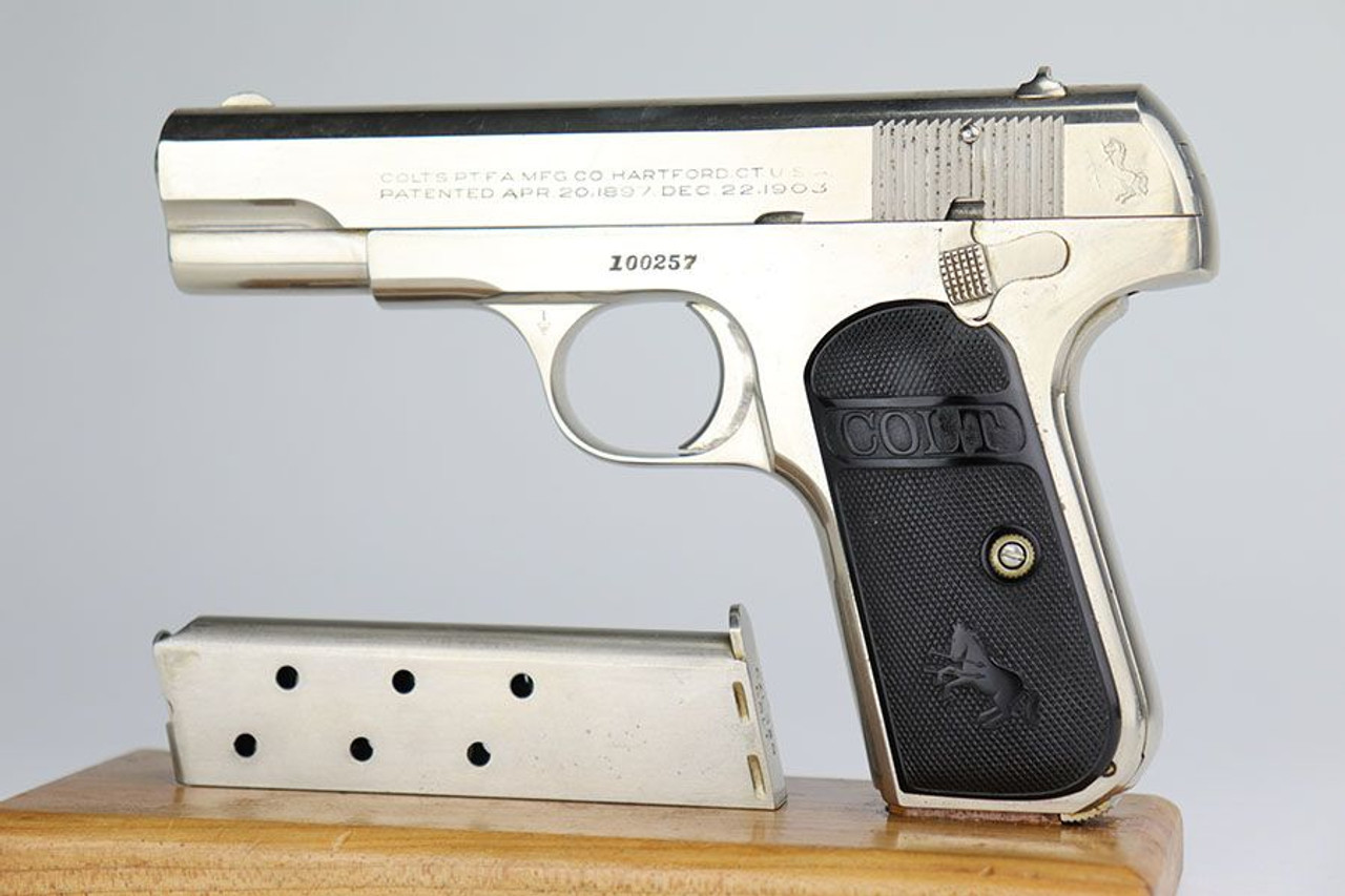 Nickel Colt Model 1908 - 1930 Mfg - 1