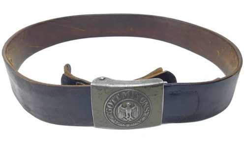 1940 Gott Mit Uns Black Belt and Buckle - 1