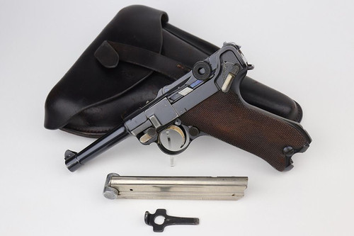 Interesting "Sneak" Police Luger Rig - Matching Holster & Tool - 1