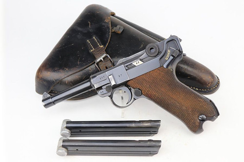 Rare 1938 Navy Mauser Luger Rig - Matching Magazine - 1