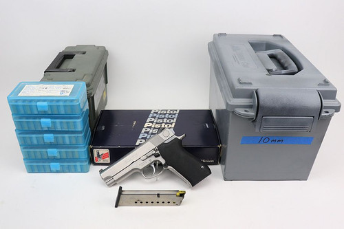 Boxed S&W Model 1076 - With Ammo & Reloading Materials - 1