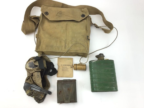 U.S. M1917 SBR Gas Mask With Carry Bag & Accessories - 1