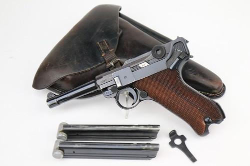 Excellent 1939 Mauser Luger Rig - Matching Magazine - 1
