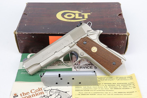 Boxed Colt Combat Commander - Satin Nickel Finish - 1