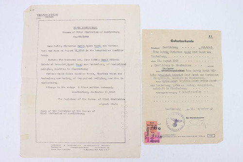 1943 German Birth Certificate - 1