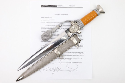 German Red Cross Leader's Dagger with Certificate - 1