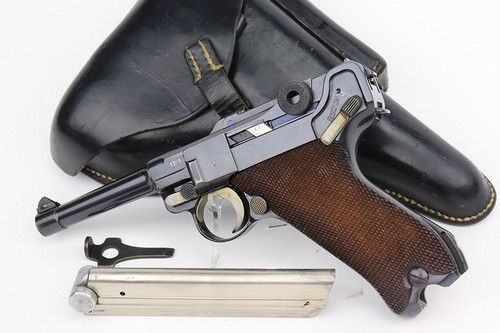 Terrific G Date Mauser Luger & Rare Holster - 1