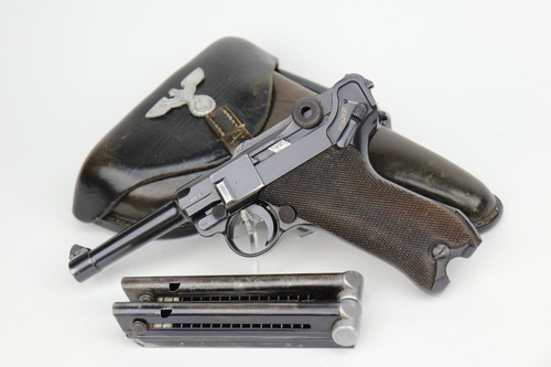 Excellent 1939 Mauser Luger Rig - Matching Magazine - 1