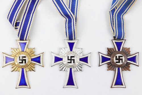 3 German Mother's Cross Medals - 1