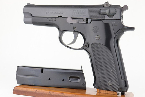 SOLD -Boxed, Nickel Smith & Wesson Model 59