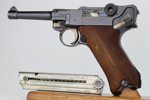 Rare DWM Double Date Police Luger - Matching Magazine - 1