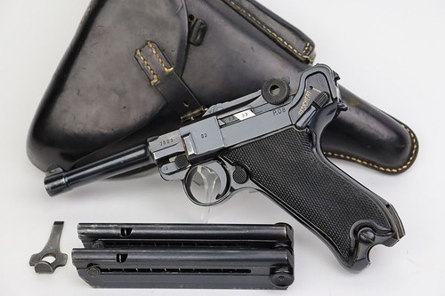 Terrific Black Widow Mauser Luger Rig - 1