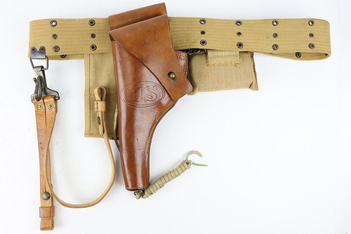 RARE M1917 Holster, Canvas Gear, & Sword Hanger - WW1 - 1
