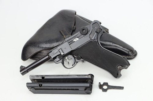1941 "Black Widow" Mauser Luger Rig - With Capture Docs - 1