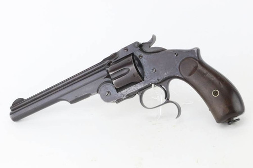 Nickel Smith & Wesson Double Action Top-Break Revolver - .44