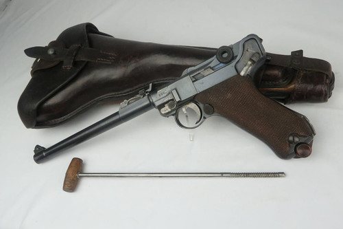 Scarce 1918 DWM Artillery Luger - Matching Stock - 1