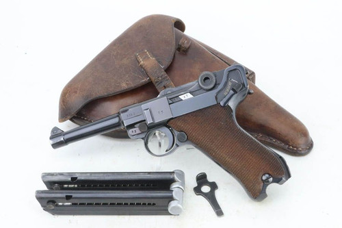 Excellent 1939 Mauser Luger Rig - Matching Magazine - 1