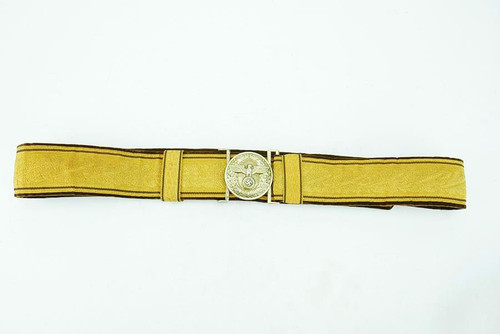 Rare Political Leader Brocade Belt & Buckle - 1