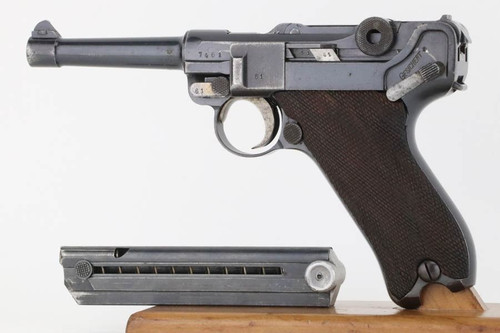 First Issue DWM Luger-Unit Marked-WW2 Spandau Rework - 1
