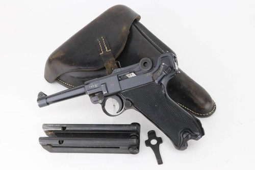 Excellent BYF 42 "Black Widow" Mauser Luger Rig - SS Runes - 1