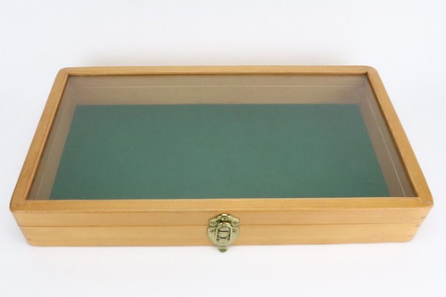 Large Glass Top Presentation Case - 20in x 11.25in x 3in - 1
