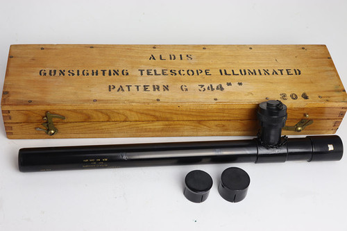 1944 ALDIS Gunsighting Telescope Illuminated - With Case - photo 1 of 13