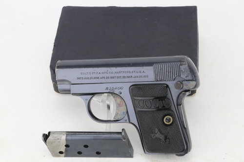 SOLD - Nice, Boxed Colt 1908 Vest Pocket Hammerless - 1919 mfg