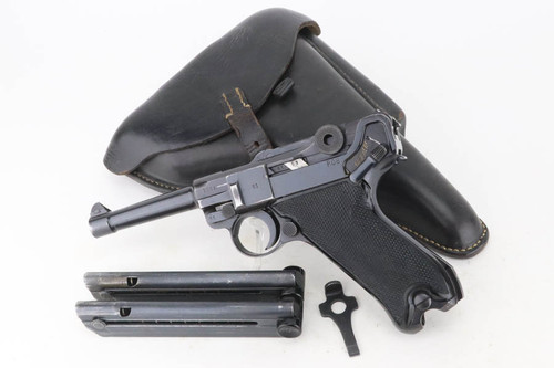 SOLD - Excellent 1941 "Black Widow" Mauser Luger Rig - BYF 41