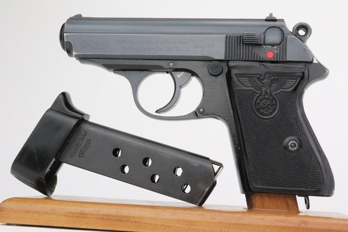 SOLD - Minty, Late-Production Dural Walther PPK - Black "Party Leader" Grip & Box Mag