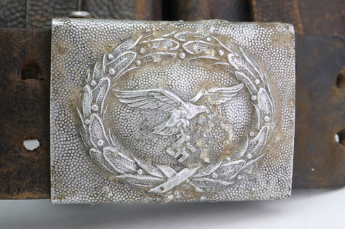 Luftwaffe Enlisted Buckle (silver) with Belt & Ammo Pouches
