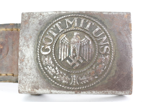 Gott Mit Uns- Heer Enlisted Buckle with Tab (Field Gray) - photo 2 of 4