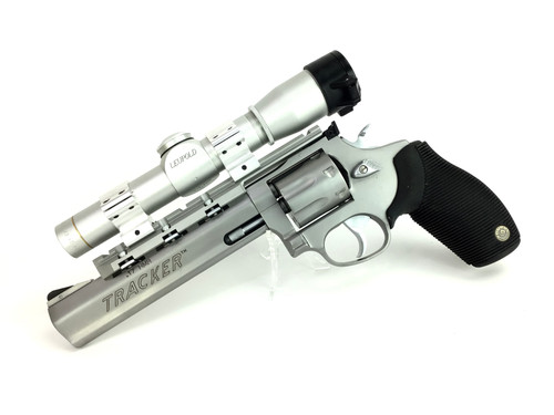 SOLD - Taurus Tracker Stainless Revolver - With Scope - Matching Box