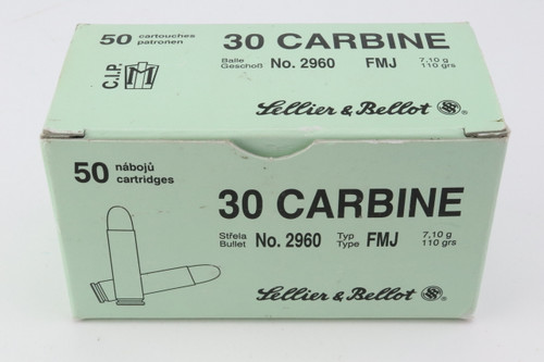 Sellier & Bellot .30 Carbine Ammo - photo 1 of 2