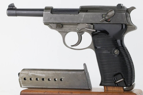 SVW 45 dual-tone Mauser P.38 pistol - left side with magazine