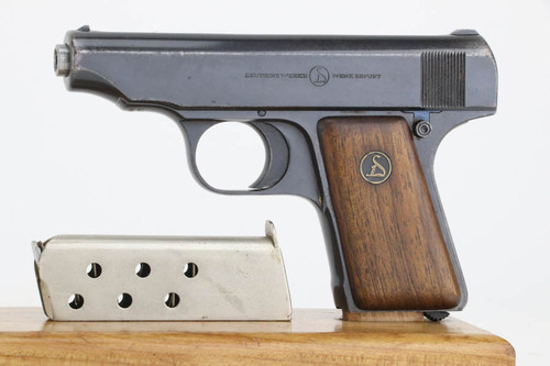 SOLD - Erfurt Ortgies Pocket Pistol 6.35mm - With WW2 Capture Doc