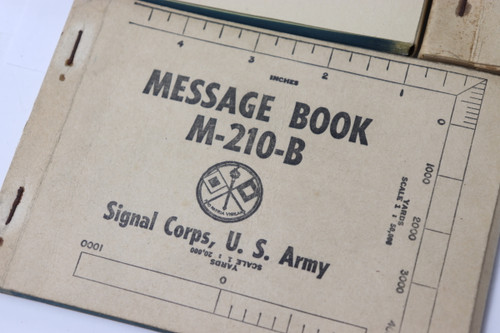 WW2 U.S. Army Signal Corps M-210 Message Books With Canvas Pouch - photo 2 of 11