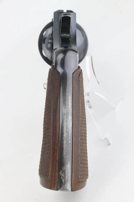1943 heavy barrel Colt Official Police revolver - rear view of grip