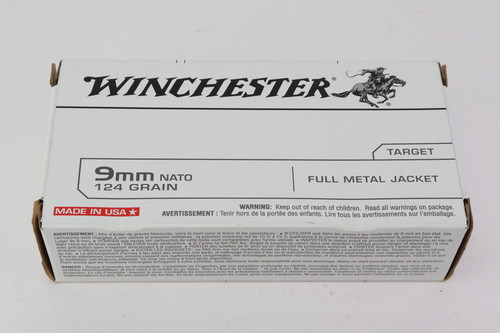 SOLD - Winchester 9mm NATO 124gr FMJ - 50 rounds