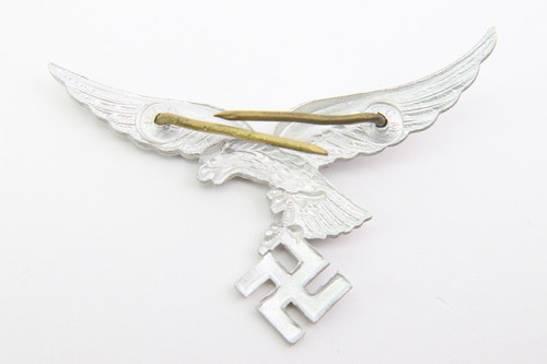 SOLD - Luftwaffe Silver Eagle Cap Badge